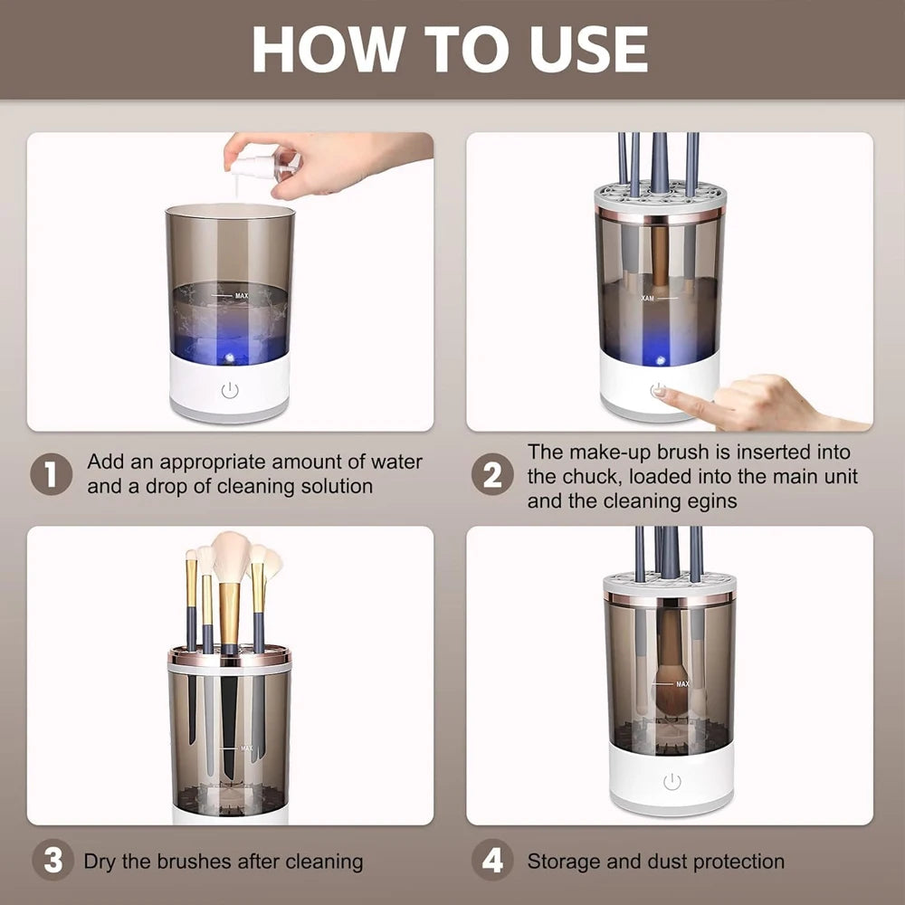 Make-up Brush Electric Cleaner - Fast&Easy Clean